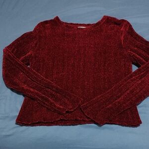 Chic Red Crew Neck Sweater